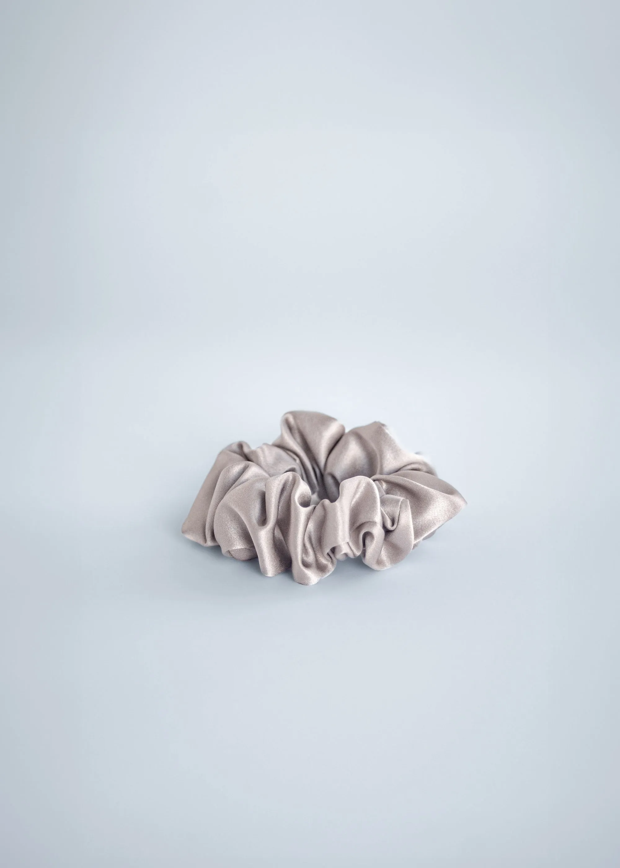 Silk Scrunchie in Champagne Pink