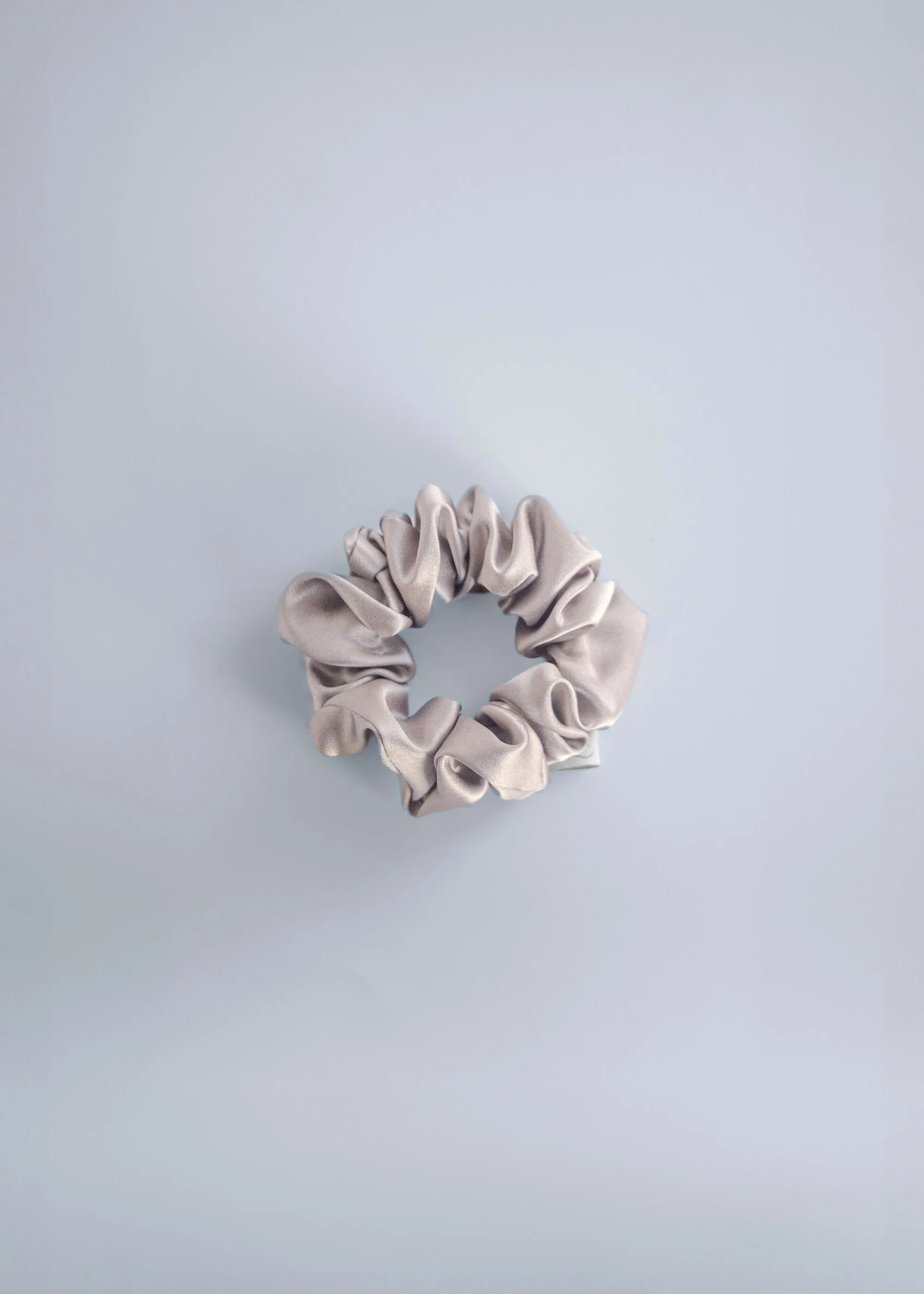 Silk Scrunchie in Champagne Pink
