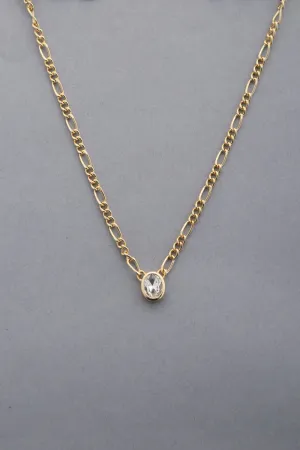Sodajo Oval Crystal Pendant Necklace