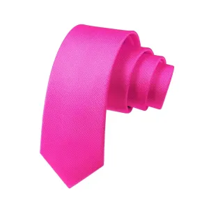 Solid 2.17'' Skinny Formal Tie - 1-HOT PINK