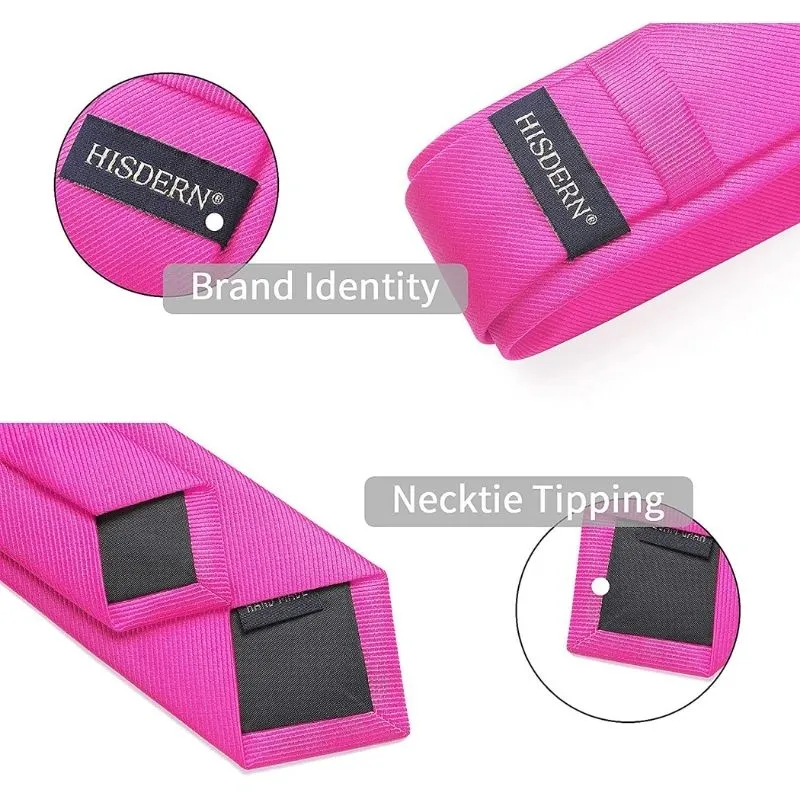 Solid 2.17'' Skinny Formal Tie - 1-HOT PINK
