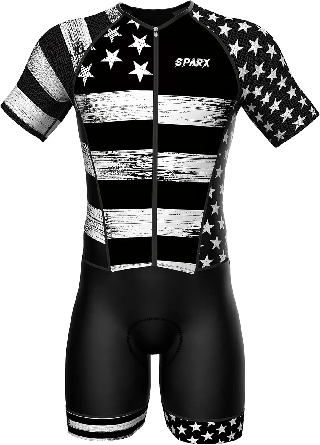 Sparx Mens Elite Aerosuit Triathlon Suit Mens Short Sleeve Tri Suit Skinsuit