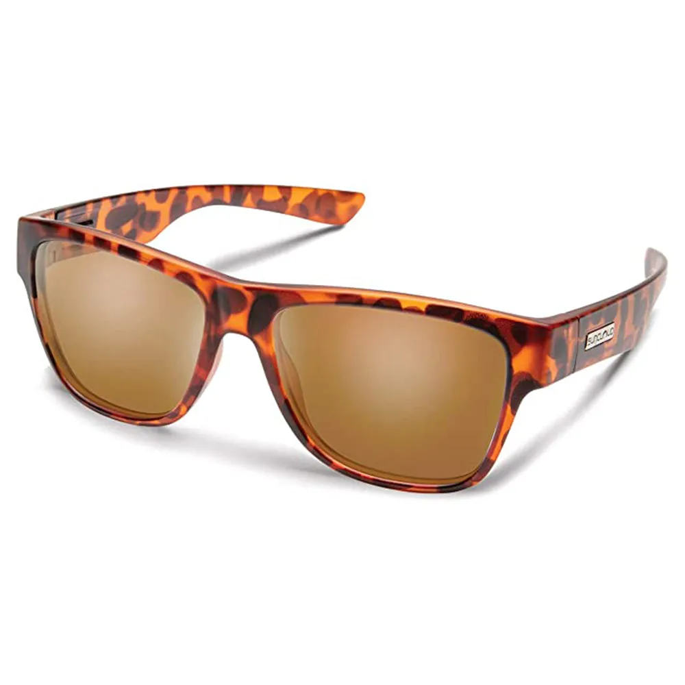 Suncloud Men's Matte Tortoise Frame Brown Lens Polarized Redondo Sunglasses - 203230N9P56HB