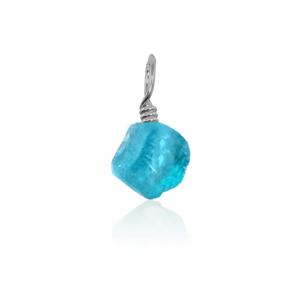 Tiny Raw Apatite Crystal Pendant