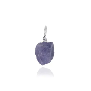 Tiny Raw Tanzanite Crystal Pendant
