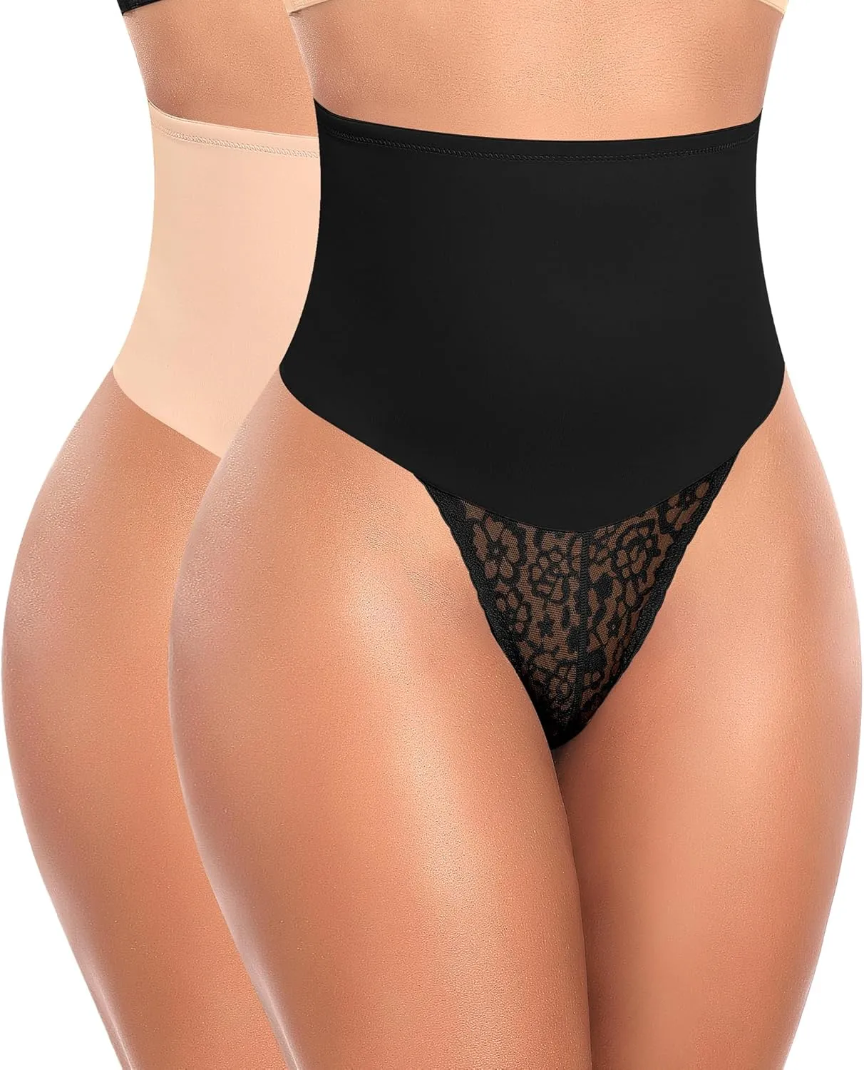 Tummy Control Thong Shapewear for Women High Waist Body Shaper Panties Girdle Lace Shaping Underwear