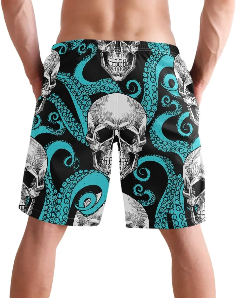 visesunny Men Swim Trunks Swimming Beach Surfing Board Shorts Swimwear Quick Dry Mesh Lining Bathing Suits with Pockets
