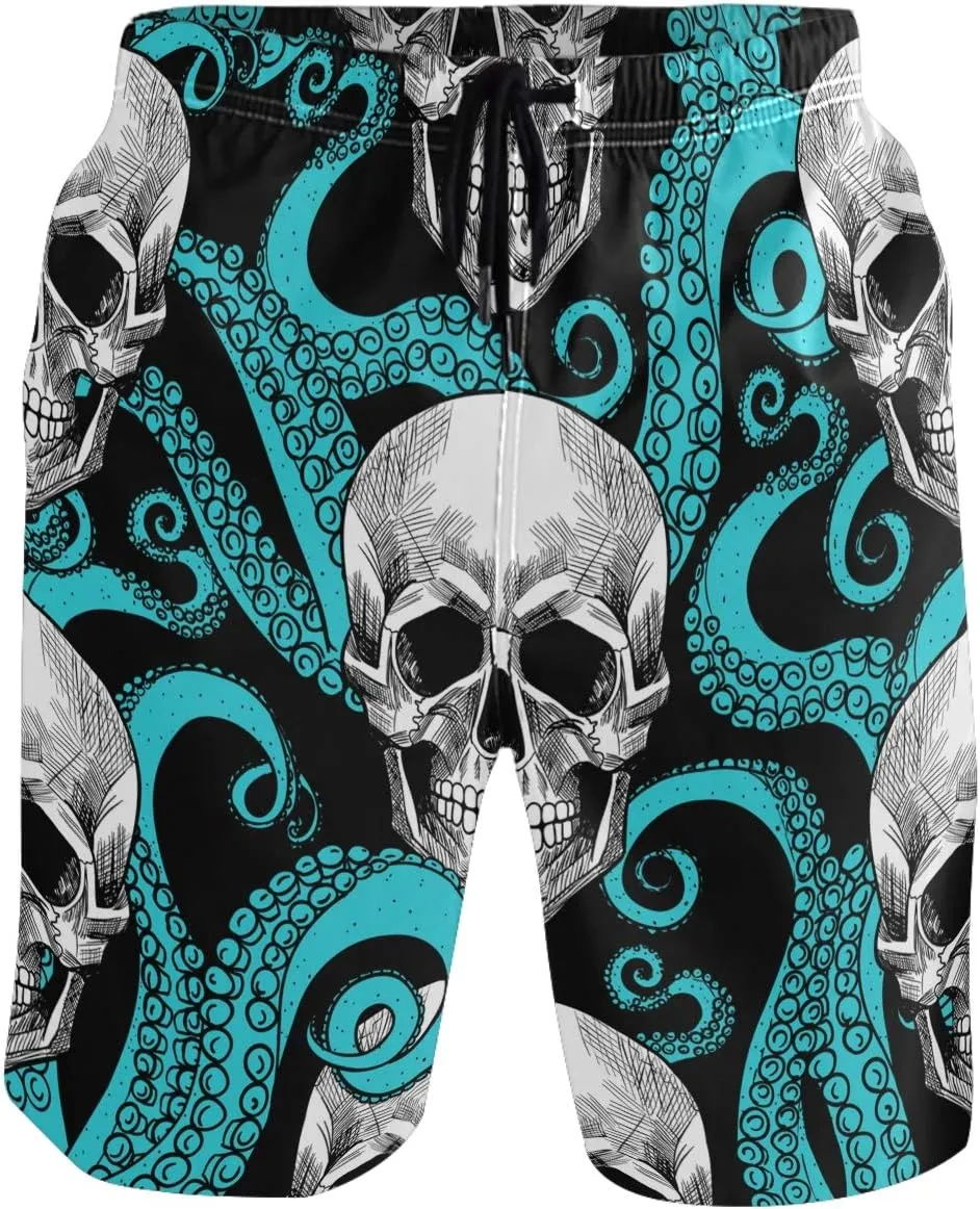 visesunny Men Swim Trunks Swimming Beach Surfing Board Shorts Swimwear Quick Dry Mesh Lining Bathing Suits with Pockets