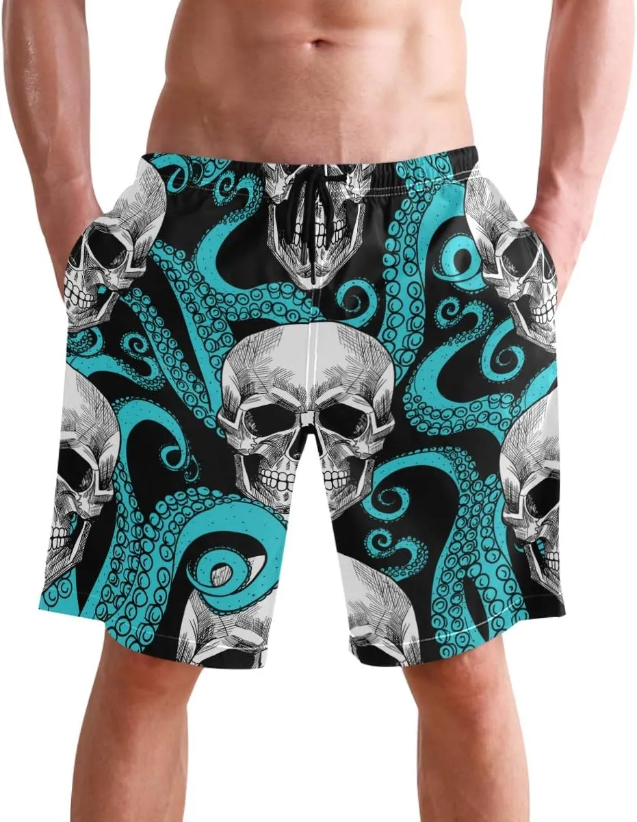 visesunny Men Swim Trunks Swimming Beach Surfing Board Shorts Swimwear Quick Dry Mesh Lining Bathing Suits with Pockets
