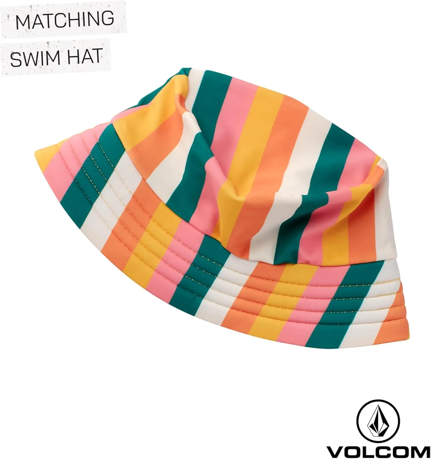Volcom Baby Infant Toddler Girls Long Sleeve Swimsuit - 2 Piece UPF 50  One Piece Rashguard Bathing Suit with Hat