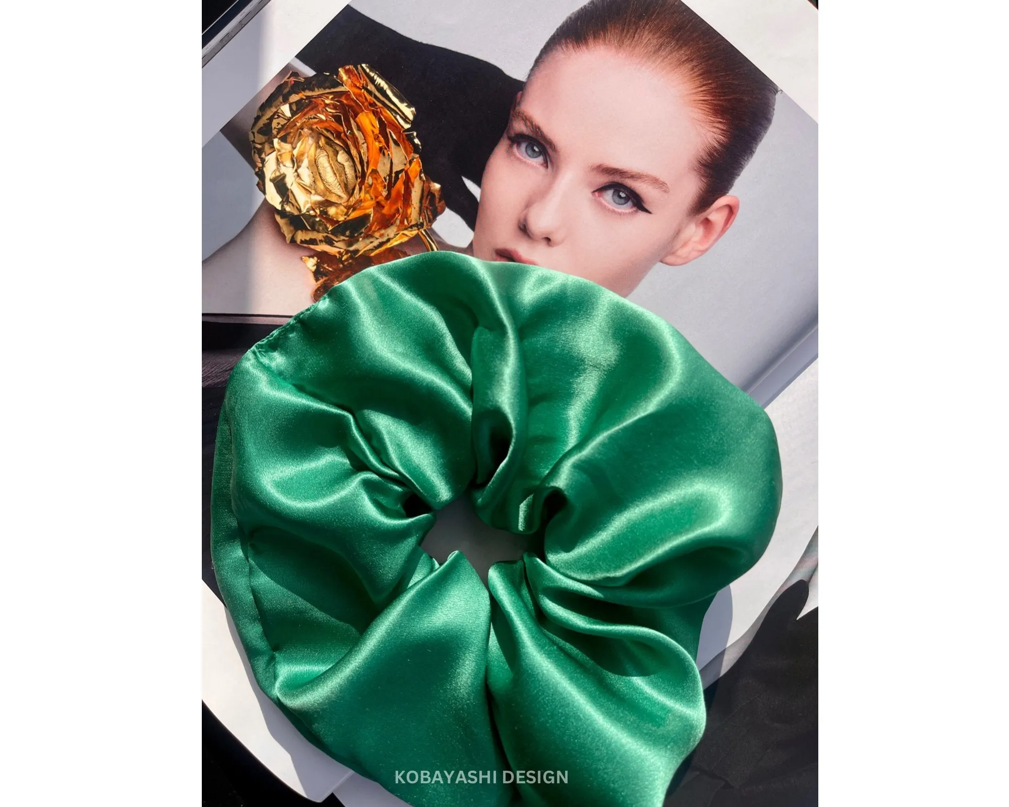 XL size Pure 100% Mulberry silk Jumbo scrunchie, heatless curls