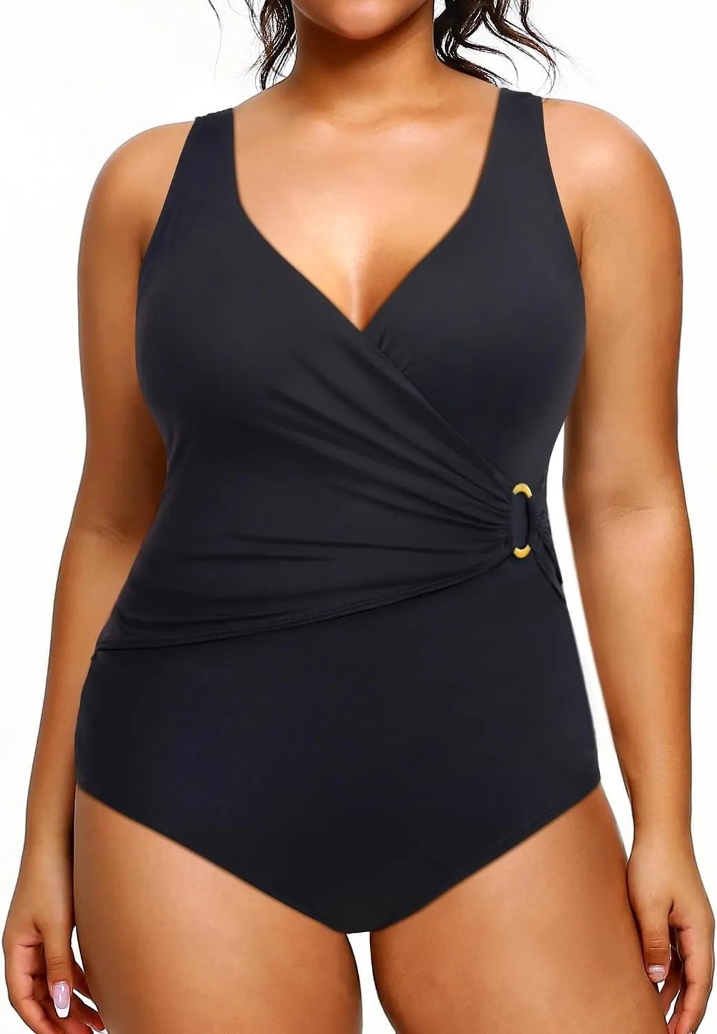 Yonique Plus Size One Piece Swimsuits for Women Tummy Control Bathing Suits Full Coverage Swimwear