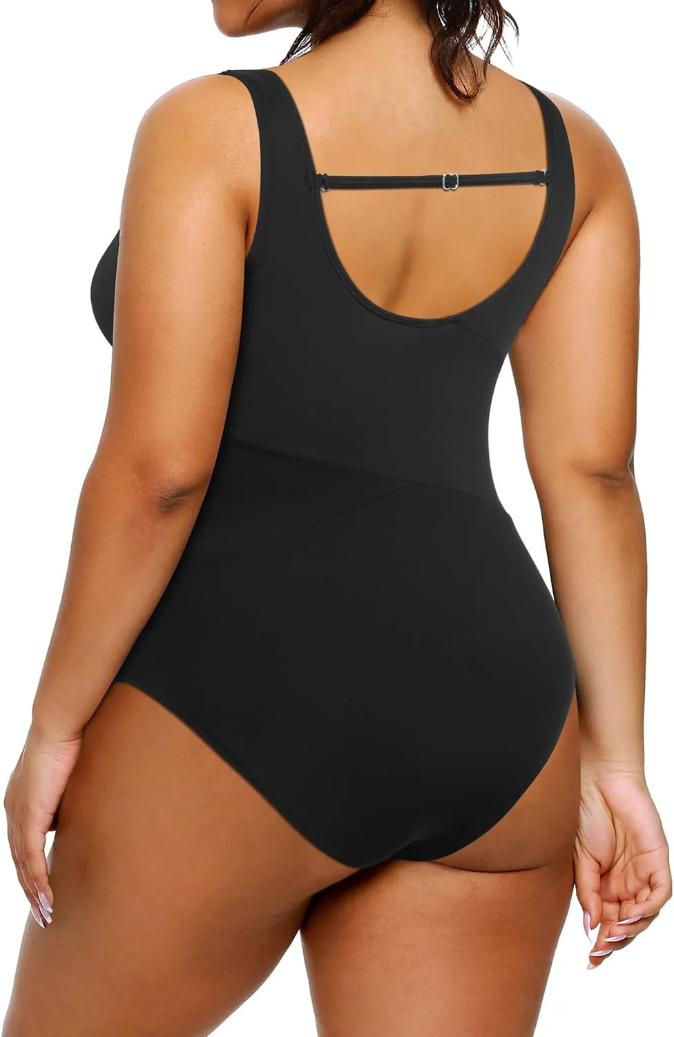 Yonique Plus Size One Piece Swimsuits for Women Tummy Control Bathing Suits Full Coverage Swimwear